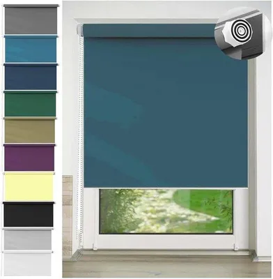 Produktbild von Marineblauer Horizontalschatten - Effiziente Sonnenschutzrollos - Intime Privatsphäre - Maße 30 x 140 cm