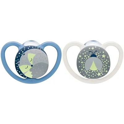 Obrázek produktu pro Dudlíky NUK 2 SPACE 18-36m NACHT