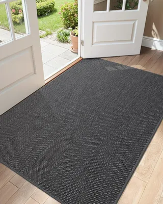 Obrázek produktu pro Omgoods – Velmi tenká podlahová rohož, vhodná pro praní v pračce a s protiskluzovou úpravou, rozměry 91 x 152 cm