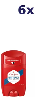 Zdjęcie produktu dla Dezodorant w sztyfcie Old Spice Whitewater dla mężczyzn, 6 x 50 ml, 48-godzinna świeżość
