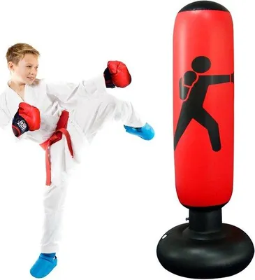 Produktbild von Famanu aufblasbarer Boxsack 160 cm - Hochwertiges PVC Material
