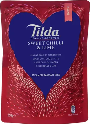 Produktbild von Tilda Basmatireis gedämpft mit Sweet Chilli und Limette 250g