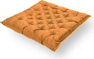 Produktbild von Sitzkissen 40x40x5 cm orange Stuhlkissen Kissen Auflage Wildseide Optik Stuhlkissen