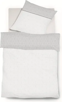 Produktbild von Fleuresse Black Premium Mako-Brokat-Damast Wendebettwäsche mit Kissen-Ziernaht, silber