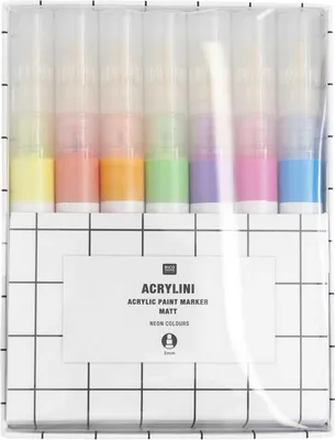 Produktbild von Acrylini Marker Set Neon Colours, 7 Farben