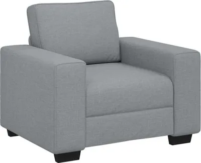 Image de Fauteuil gris clair 100x77x82 cm tissu