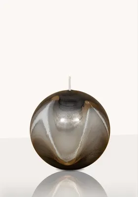 Produktbild von Designkerze Vesuv Kugelkerze Schwarz 100 mm