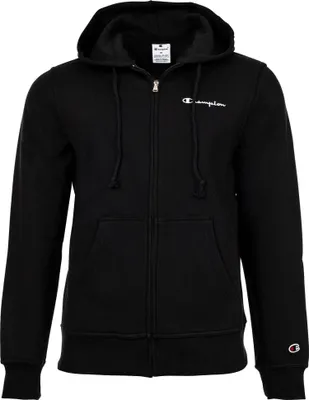 Produktbild von Champion Herren Sweatjacke mit Kapuze - Full Zip Hoodie Sweatshirt, Heavy Soft, Fleece, gesticktes Logo Schwarz L