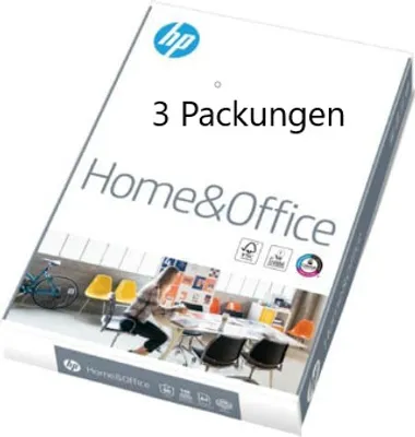 Produktbild von HP Kopierpapier Home & Office DIN A4 80 g/qm 3x 500 Blatt Maxi-Box