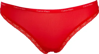 Produktbild von CALVIN KLEIN Damen-Slip, sichtbare elastische Hose mit Logo, Mikrofaser-Unterwäsche, Artikel D3447O, M, Poliammide 82%,Elasthan 18%