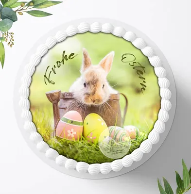 Produktbild von Für die Geburtstags Torte ein Tortenaufleger, Zuckerbild mit dem Motiv: Ostern, Essbares Foto für Torten, Fondant, Ø 20cm, 0060c
