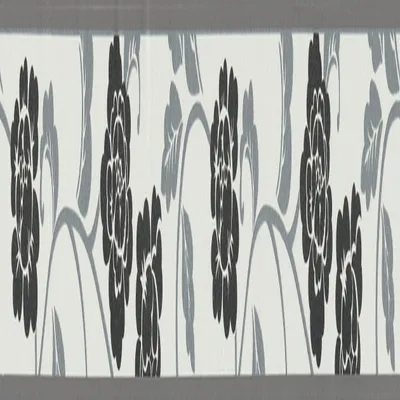 Produktbild von A.S. Création selbstklebende Bordüre Only Borders mit Blumen floral schwarz silber weiß 5,00 m x 0,05 m