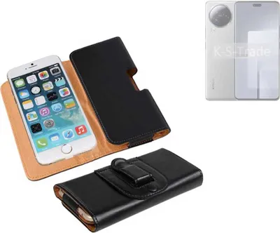 Produktbild von K-S-Trade Schützhülle Handyhülle kompatibel mit Xiaomi Civi 3 Holster Gürtel Tasche Schutzhülle Handy-Tasche Smartphone Case Seitentasche schwarz
