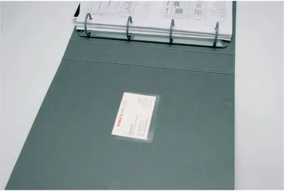 Zdjęcie produktu dla Q-Connect® KF27039 Kieszonki na wizytówki - otwierane po dłuższym boku, 9,3 x 5,6 cm, 10 szt