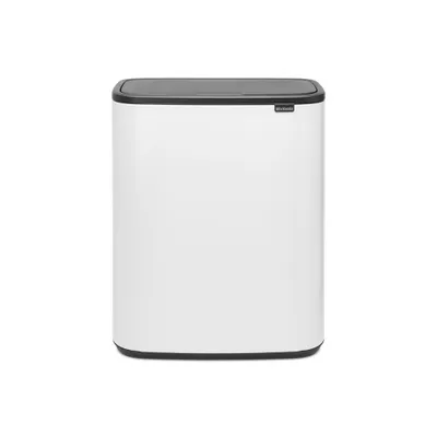 Obrázok produktu pre Brabantia Bo Touch Bin, 60 L, Obdĺžnikový, Plast, Čierna, Biela, Plast, 545 mm