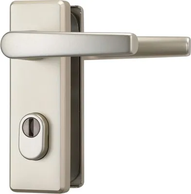 Produktbild von ABUS Schutzbeschlag KKZS700 (Ausführung: Klinke-Klinke, Oberfläche: F2 Aluminium Neusilber) Ausführung: Klinke-Klinke Oberfläche: F2 Aluminium Neusilber