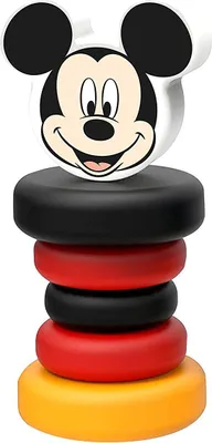 Produktbild von Mickey Maus Holzspielzeug Stapelbare Ringe Babyspielzeug Kinderholzspielzeug Micky Maus Donald Duck Goofy TY026