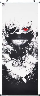 Produktbild von Tokyo Ghoul Rollbild / Kakemono aus Stoff | 100x40cm | Motiv: Ken Kaneki