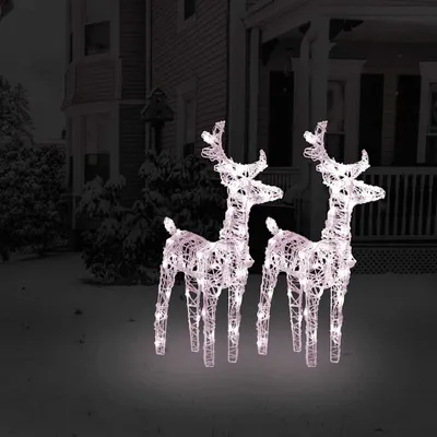 Produktbild von vidaXL LED sobi 2 ks Teplá biela 80 LED akrylové