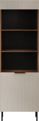 Obrázek produktu pro Nábytek24 Regál Almera 3 Knihovna 60 X 185 X 42 cm Ořech/Kašmír Policová skříňka