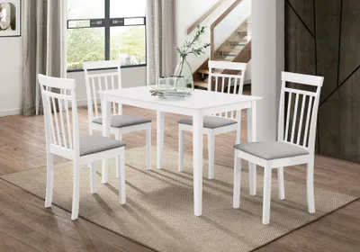 Obrázek produktu pro KANSAS jídelní SET 4+1, bílá/šedá