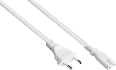 Image de Câble d'alimentation Euro type C vers C7/Euro 8, blanc, 0,75 mm2, 7,5 m