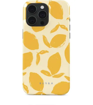 Produktbild von BURGA Lemon Tart, Cover, Apple, iPhone 15 Pro, 15,5 cm (6.1"), Gelb, Weiß