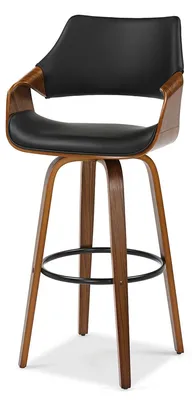 Obrázek produktu pro Designová barová židle NENET - ořech / černá