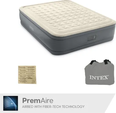 Zdjęcie produktu dla Materac PremAire, 203x152x46, wbudowany kompresor, #64926 Intex, Bluetooth, USB