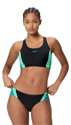 Produktbild von Speedo Colorblock Bikini Damen schwarz chlorbeständig, Farbe:Schwarz, Größe:42