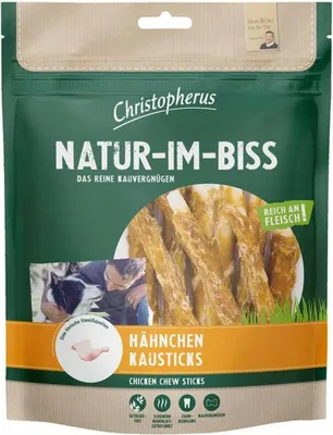 Produktbild von Christopherus Natur-Im-Biss Hähnchen-Kausticks, Snacks, Hund, Adult, Huhn, 300 g