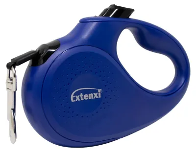 Image de EXTENXI - Laisse pour chien avec système de rétractation – Laisse rétractable pour chiens, couleur bleue