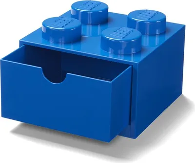 Image de Boîte de bureau LEGO 4 avec tiroir - bleu