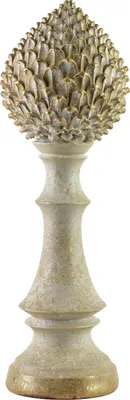 Immagine prodotto di Figura decorativa in poliresina "Mondex Santa Lila" 17x17x52 cm, bianco/oro, 1 pezzo