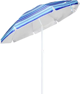 Produktbild von Parasol niebieski okrągły 180 cm UV 50+ parasol plażowy parasol ogrodowy parasol balkonowy
