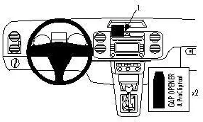 Produktbild von Brodit ProClip Fahrzeughalter 854135 - Mittelbefestigung - Volkswagen Tiguan 08-16, Volkswagen Tiguan 09-16, Volkswagen Golf Plus 05-14