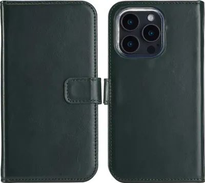 Produktbild von Selencia Echtleder Klapphülle iPhone 16 Pro Max - Grün