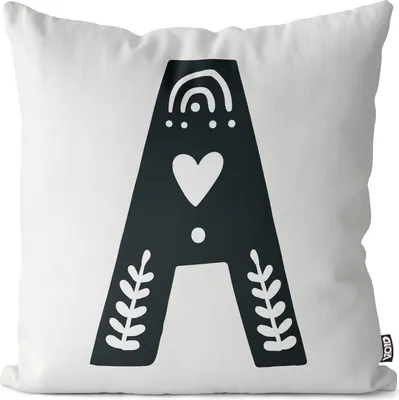 Produktbild von VOID A Buchstaben Natur Grafik Kissenbezug Kissenhülle Sofakissen Kissen Deko Outdoor-Kissen Dekokissen