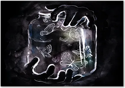 Produktbild von Tulup® Glas-Bild - 100 x 70 - Wandbild aus Glas - Wandkunst - Wandbild hinter gehärtetem Sicherheitsglas - Kunst: modern & klassisch - Schmetterlinge Glas - Schwarz