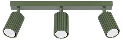 Immagine prodotto di Lampada da soffitto KARBON 3L verde oliva 3xGU10 10W alluminio 16.5x6.5x45cm Sollux Lighting