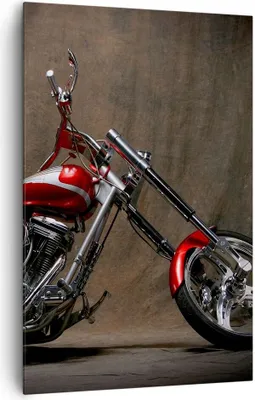 Produktbild von Bild auf Leinwand - Leinwandbild - Einteilig - Motorrad Chrom Räder - 80x120cm - Wand Bild - Wanddeko - Wandbilder - Leinwanddruck - Wanddekoration - Leinwand bilder - Wandbild - PA80x120-0172
