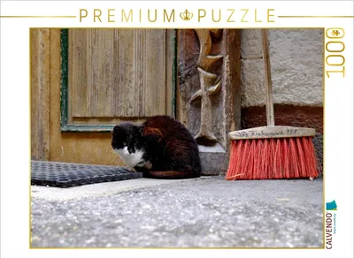 Produktbild von CALVENDO Puzzle Katze in Filzmoos | 1000 Teile Lege-Größe 64x48cm Foto-Puzzle für glückliche Stunden