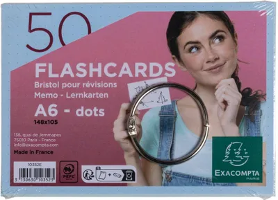 Produktbild von Exacompta 10352E, Blau, A6, Papier, Punktgitter-Papier, 205 g/m², 148 mm