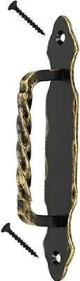 Produktbild von KOTARBAU® Türgriff 190 mm Schmiedeeisen Türklinke Handgriff Schwarz-Gold Torgriff Stahltürzug Haltegriff Griff Türbeschlag Torbeschlag Schiebtür Möbel