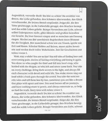 Image de Tolino Vision 5 - eBook-Reader - 17.8 cm (7") einfarbig E Ink Carta - Touchscreen - Wi-Fi