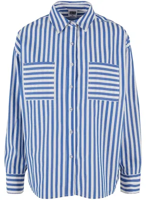 Image de Urban Classics - Chemise pour femmes TN1155 (4XL) (blanc/bleu)