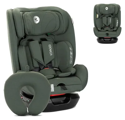 Produktbild von Lorelli Kindersitz Voyager i-Size (40-150 cm) Nackenkissen, Kopfstütze, Gurt dunkelgrün