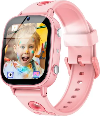 Produktbild von für Kinder – das perfekte Geschenk HD-Touchscreen-Smartwatch mit 26 Spielen, Kamera, Videorekorder, Taschenlampe, Schrittzähler, IP68 wasserdicht