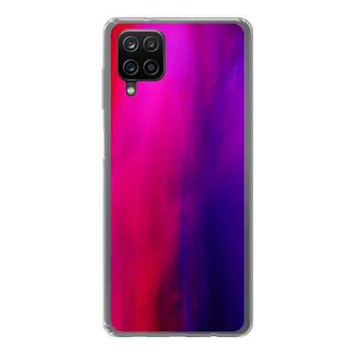 Produktbild von MuchoWow® Handyhülle Schutzhülle Hülle für Samsung Galaxy A12 Färben - Rosa - Lila - Abstrakt Silikon Softcase Handy Hülle - Bild
