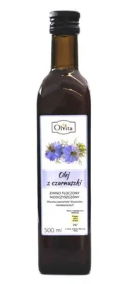 Zdjęcie produktu dla Olej z czarnuszki 500ml - TŁOCZONY NA ZIMNO